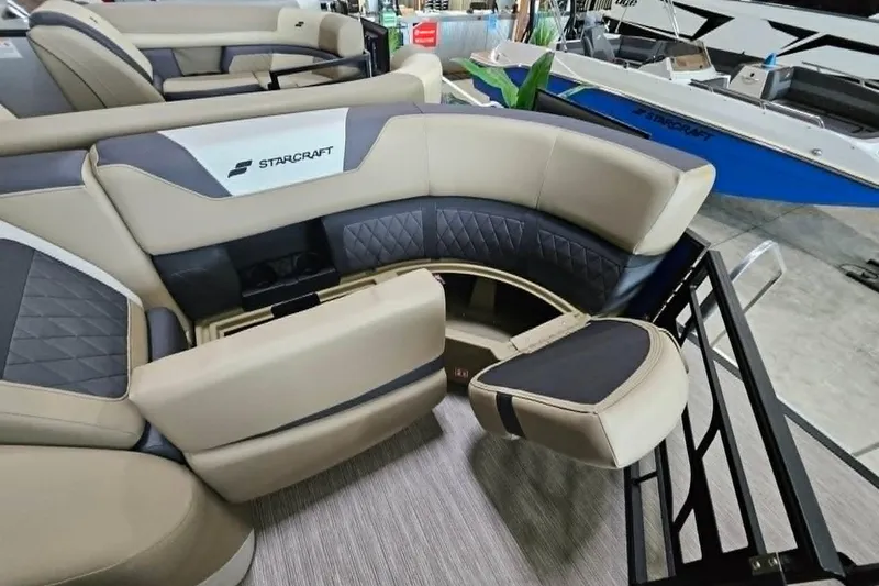 Slide: The Image of Luxurious seating in 2026 Starcraft SLS 3 R boat, featuring modern design and comfort. - 14
