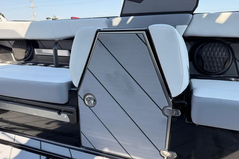 Slide: The Image of 2026 Malibu Wakesetter 26 LSV interior seating with sleek design and modern features. - 29