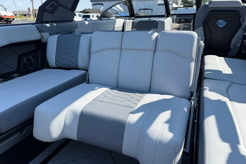 Slide: The Image of 2026 Malibu Wakesetter 26 LSV interior with luxurious seating and modern design. - 34