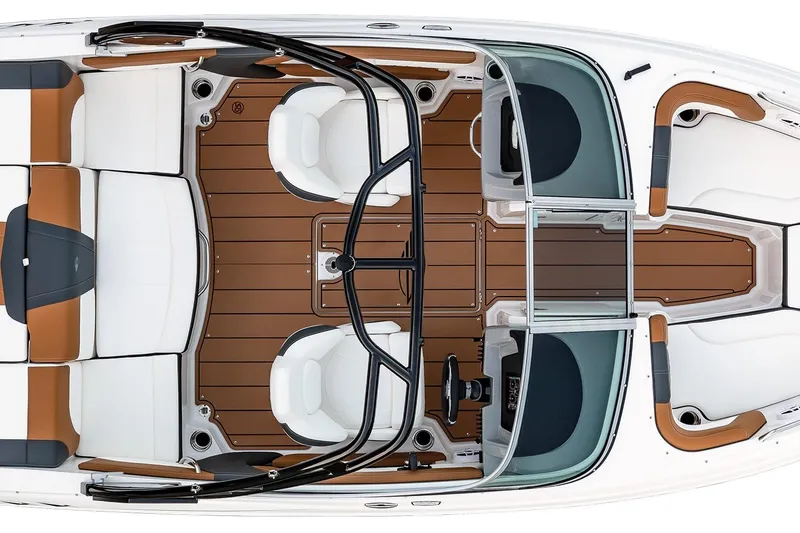 Slide: The Image of Simrad touchscreen display in 2026 Chaparral 21 SSi boat dashboard. - 6