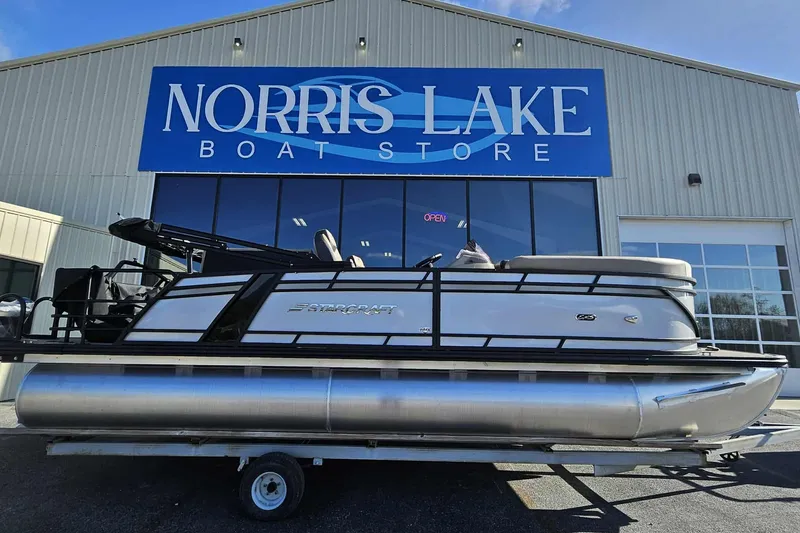 The Image of 2026 Starcraft EXS 3 Q DH pontoon boat at Norris Lake Boat Store. - 3