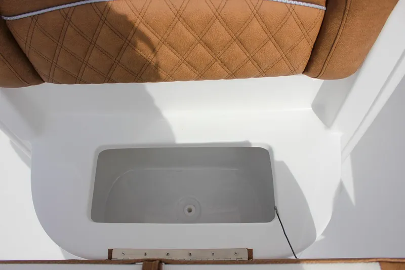Slide: The Image of Interior view of 2026 Sea Hunt Ultra 235 SE boat with cushioned seating. - 34