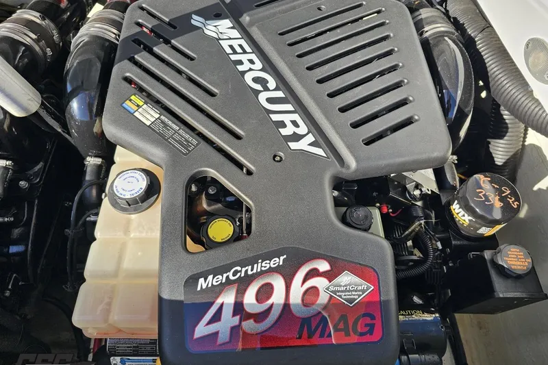 Slide: The Image of Mercury MerCruiser 496 MAG engine in a 2004 Baja 29 Outlaw boat. - 82