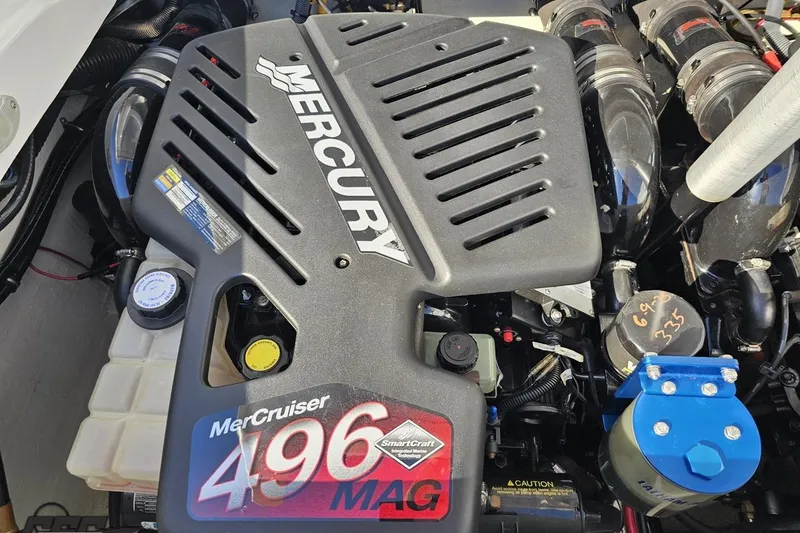 Slide: The Image of Mercury MerCruiser 496 MAG engine in 2004 Baja 29 Outlaw boat. - 83