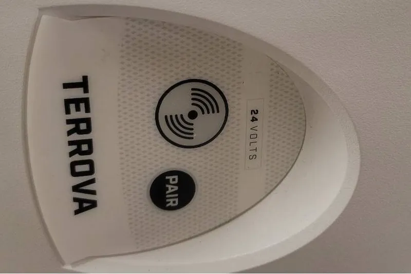 Slide: The Image of Terrova 24V pairing button on Xpress H20B Bay 2026 boat control panel. - 12