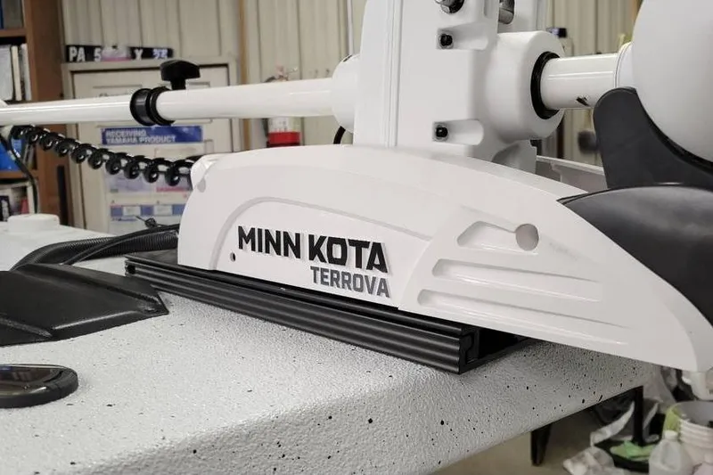 Slide: The Image of Minn Kota Terrova motor on 2026 Xpress H20B Bay boat. - 7