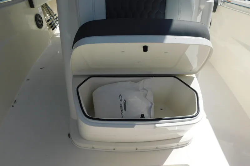 Slide: The Image of Boat plumbing system in 2026 Cobia 285 Center Console, featuring hoses and connectors. - 30