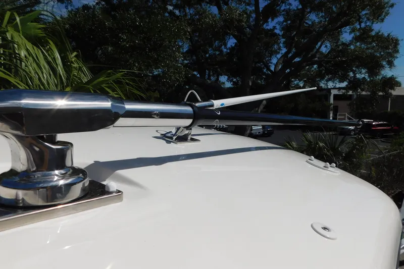 Slide: The Image of Chrome boat fitting on 2026 Cobia 285 Center Console. - 39