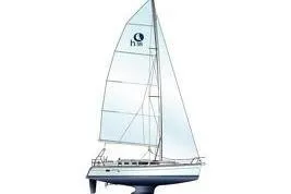 Slide: The Image of Sailing on a 2006 Hunter 38 yacht with full sails on a calm sea. - 7