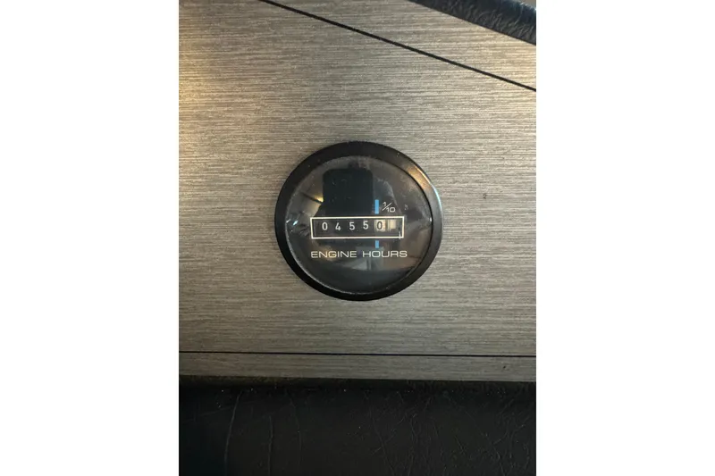 Slide: The Image of Engine hour meter showing 4550 hours on 1996 Gibson 50 Cabin Yacht. - 35