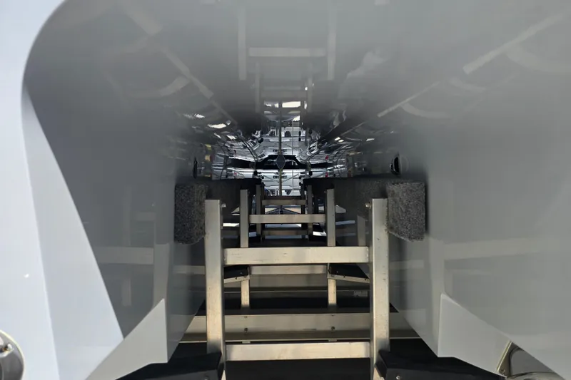 Slide: The Image of Interior view of 2022 Invincible 33 Catamaran hull structure. - 12