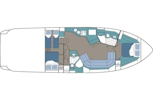 Slide: The Image of Floor plan of 2006 Cruisers Yachts 560 Express, featuring spacious interior layout. - 28