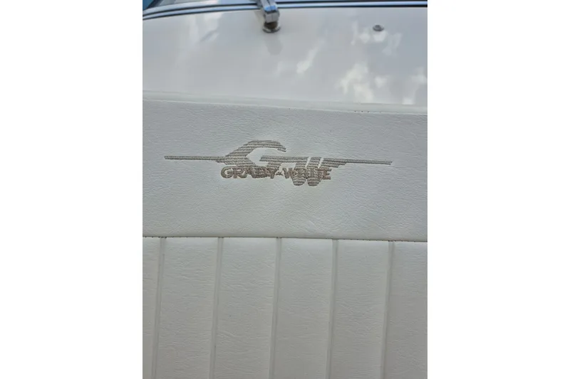 Slide: The Image of Grady-White Tournament 225 boat seat with embroidered logo, 2007 model. - 33
