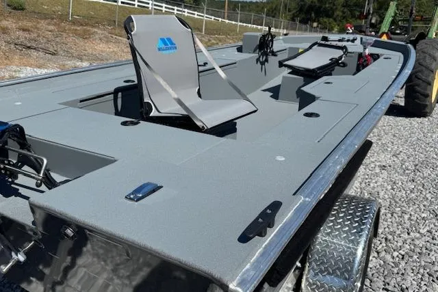 Slide: The Image of 2025 Alweld 1856 PF boat with seating, on a trailer, outdoors. - 8