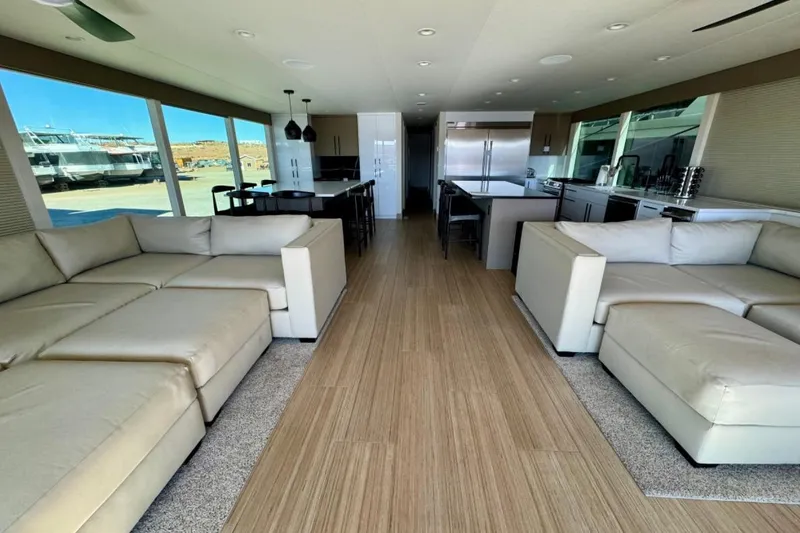 Slide: The Image of Luxurious interior of 2024 Adonia Aspire Trip #7 houseboat with modern furnishings. - 2