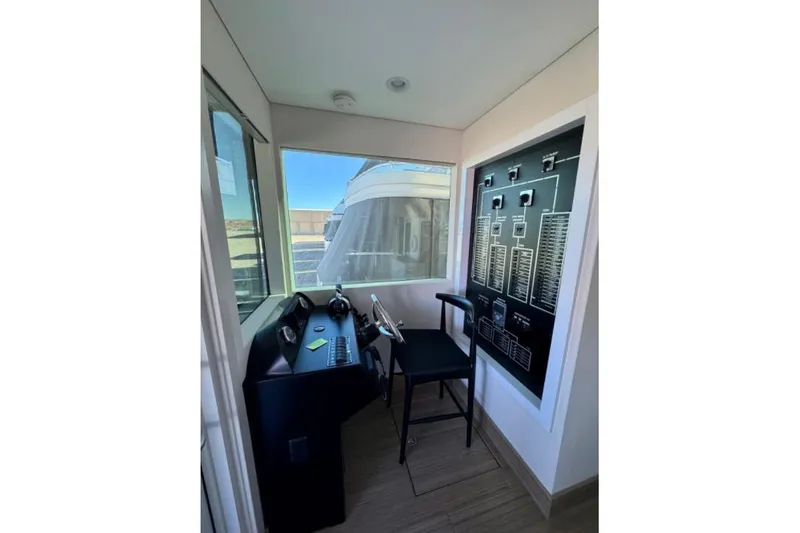 Slide: The Image of Control room of 2024 Adonia Aspire Trip #7 with navigation equipment and schematic board. - 6