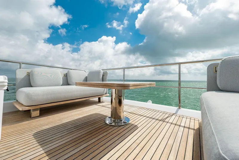 Slide: The Image of 2022 Azimut 55 with elegant deck and ocean view. - 28