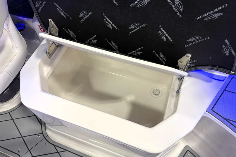 Slide: The Image of Open storage compartment in 2026 Chaparral GTS 6 boat interior. - 34