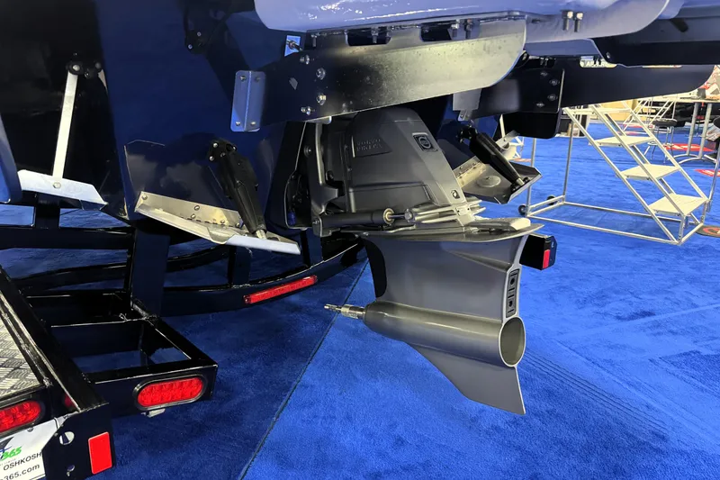 Slide: The Image of 2026 Chaparral GTS 6 boat engine detail on display, featuring sleek design and advanced technology. - 46