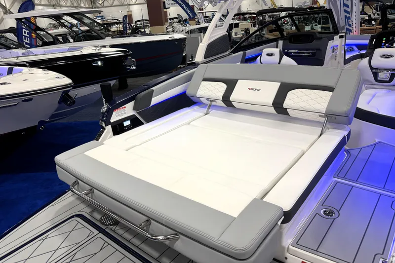 Slide: The Image of 2026 Chaparral GTS 6 boat interior with luxurious seating and modern design. - 48