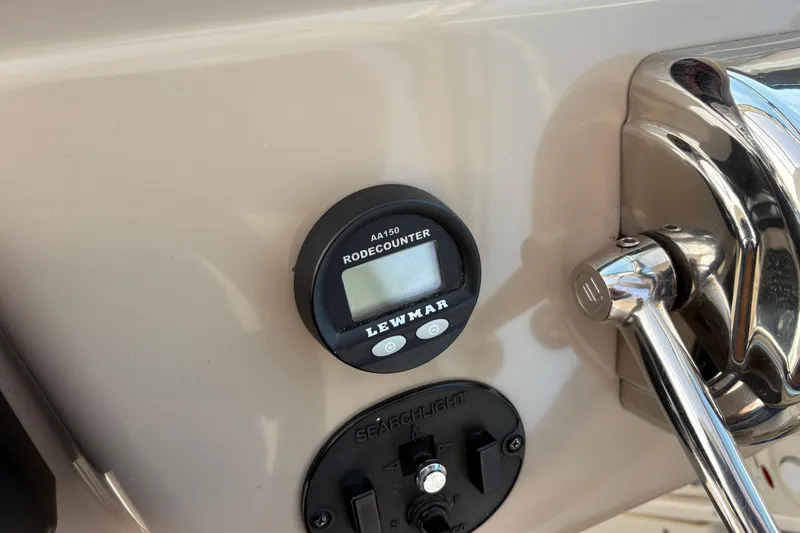 Slide: The Image of Control panel of a 2003 Sea Ray 360 Sundancer with Lewmar rode counter. - 52