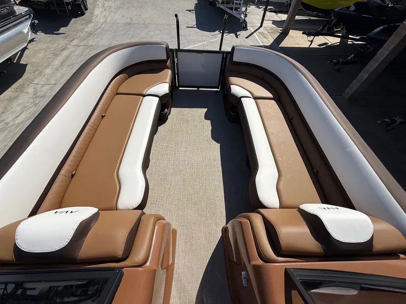 Slide: The Image of Avalon 25' LSZ Platinum Versatile Rear Bench Windshield w/ 200HP Mercury! 2026 - 17