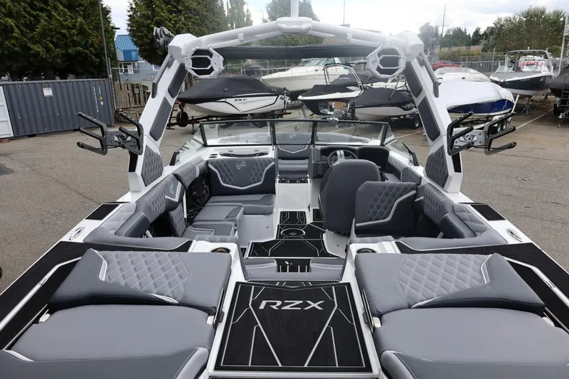 Slide: The Image of 2026 Tigé 22RZX boat interior with luxurious seating and modern design features. - 13