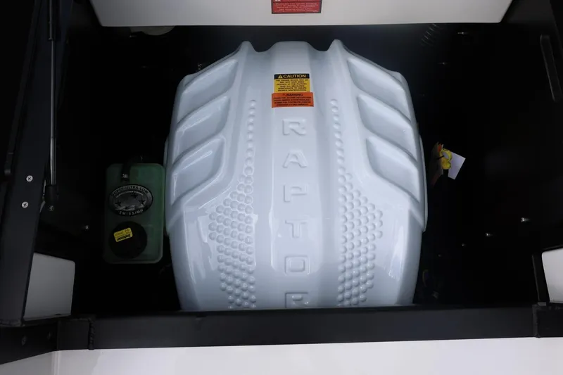 Slide: The Image of 2026 Tigé 22RZX engine compartment with Raptor engine cover. - 57