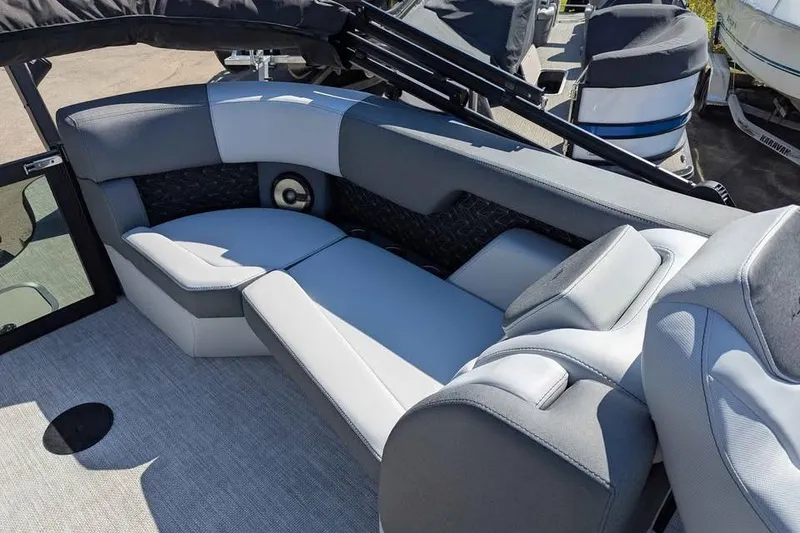 Slide: The Image of Luxurious seating in 2026 Alera M23Q boat, featuring modern design and premium materials. - 13