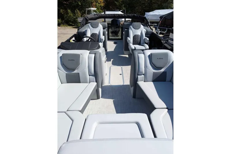 Slide: The Image of 2026 Alera M23Q boat interior with luxurious seating and modern design. - 6