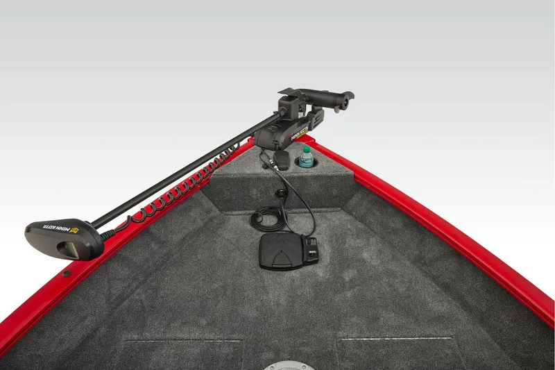 Slide: The Image of 2026 Tracker Pro Guide V-16 SC with Minn Kota trolling motor on deck. - 12