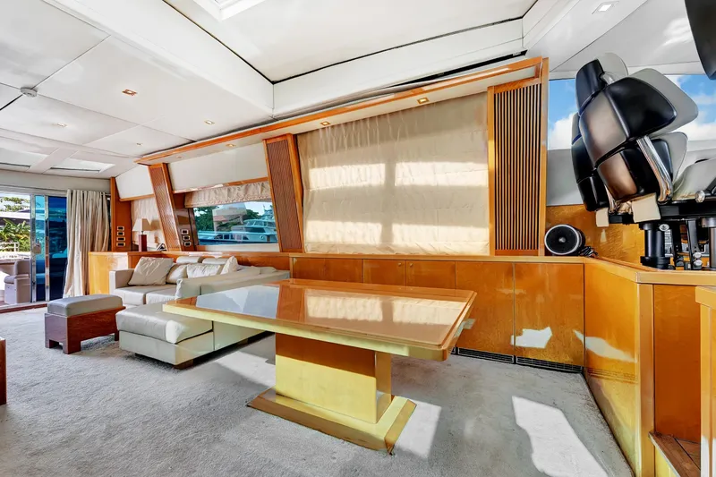 Slide: The Image of Luxurious interior of 2007 Sunseeker Predator 108 yacht with elegant seating and modern design. - 11