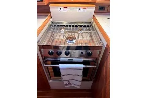 Slide: The Image of Stainless steel stove in 2016 Catalina 445 yacht kitchen. - 27