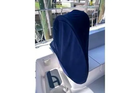 Slide: The Image of Covered helm of a 2016 Catalina 445 sailboat, docked and ready for sailing. - 9