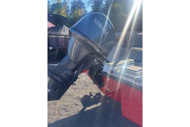 Slide: The Image of 2026 Starcraft SV 16 OB boat with Yamaha outboard motor in sunlight. - 10