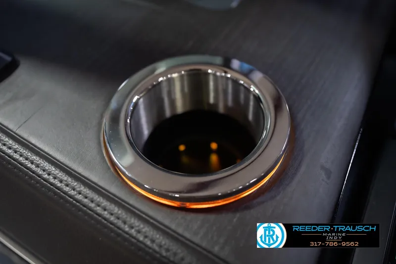 Slide: The Image of Cup holder in 2026 Bennington 22 ML boat interior, featuring sleek design and ambient lighting. - 50