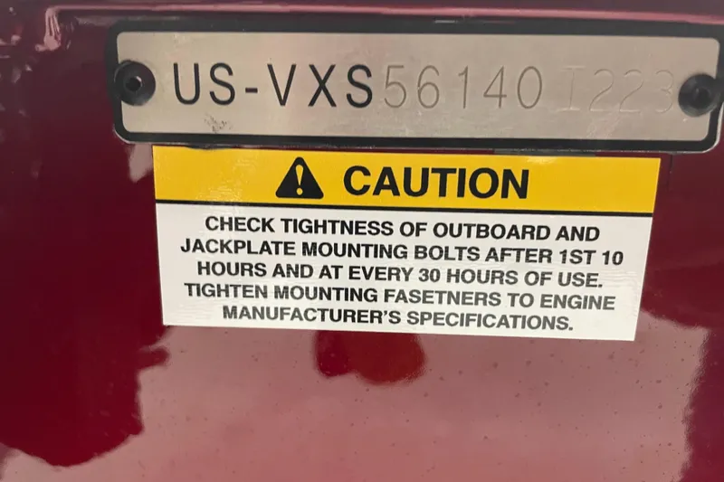 Slide: The Image of Caution label on 2023 Vexus AVX1980 for bolt tightness checks. - 11