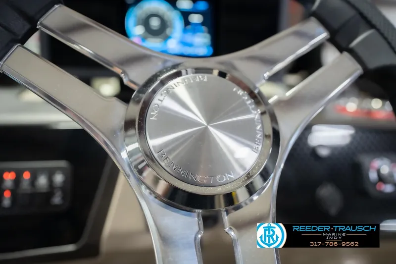 Slide: The Image of Close-up of 2026 Bennington 26 MSL steering wheel with dashboard in background. - 41
