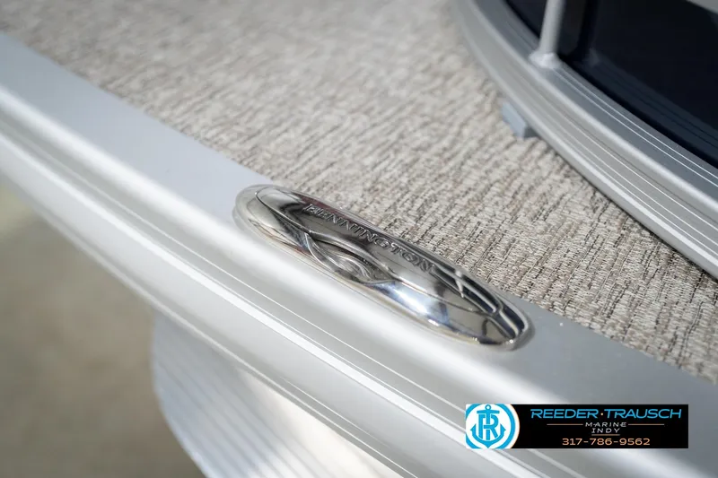 Slide: The Image of 2026 Bennington 26 MSL boat detail with Reeder Trausch Marine logo. - 60