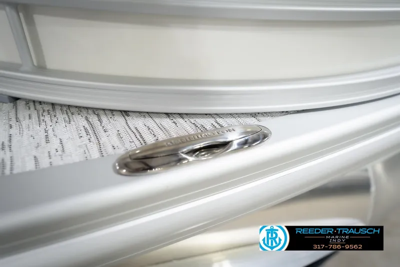 Slide: The Image of 2026 Bennington 22 MFB boat detail with Reeder-Trausch Marine logo. - 63