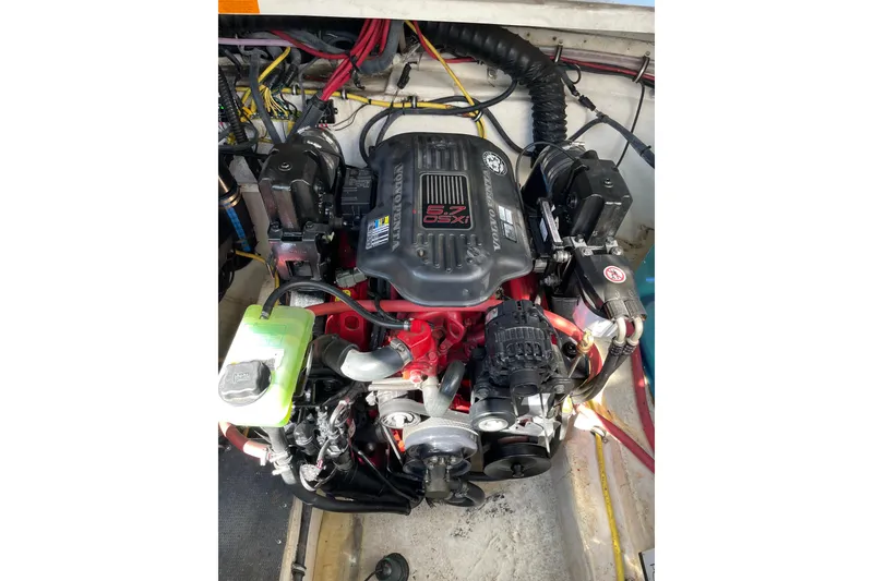 Slide: The Image of Engine of 2007 Chaparral 330 Signature boat, featuring Volvo Penta 5.7 GXI. - 33