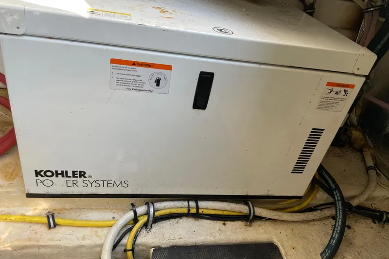 Slide: The Image of Kohler power system in 2007 Chaparral 330 Signature boat engine room. - 36