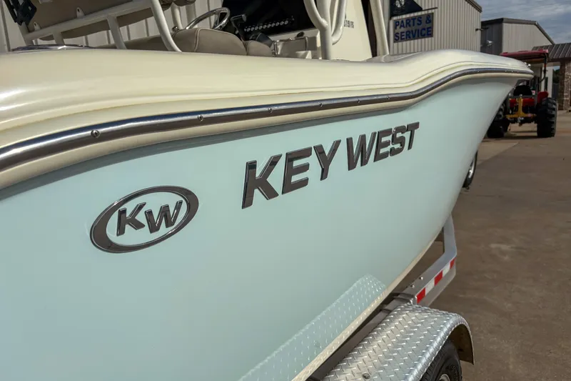 Slide: The Image of 2021 Key West 219 FS boat on trailer, side view. - 3