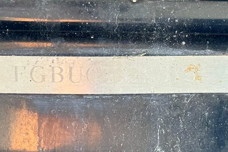 Slide: The Image of 2015 Chaparral Vortex 203 VRX hull identification number plate, partially visible. - 33