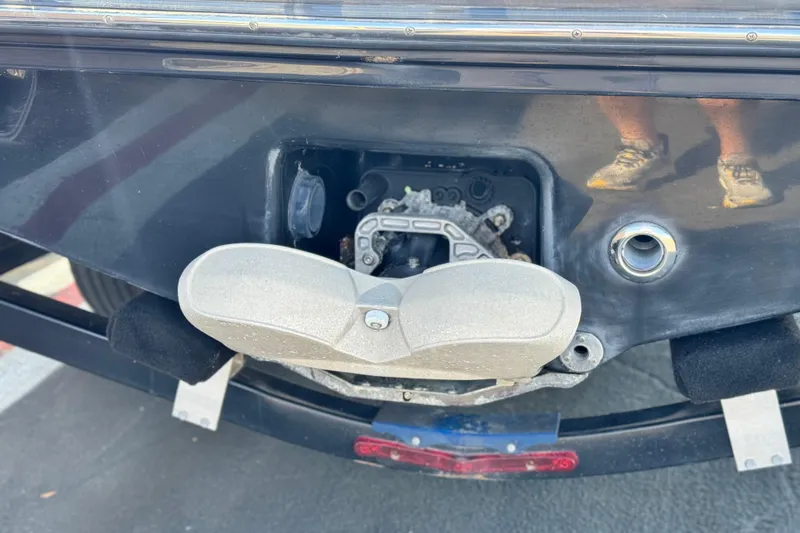 Slide: The Image of Rear view of 2015 Chaparral Vortex 203 VRX boat, showing propulsion system details. - 7