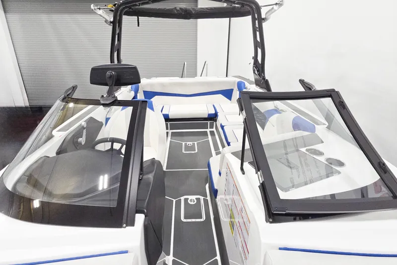 Slide: The Image of 2026 Supreme S220 boat interior with modern seating and sleek design. - 4