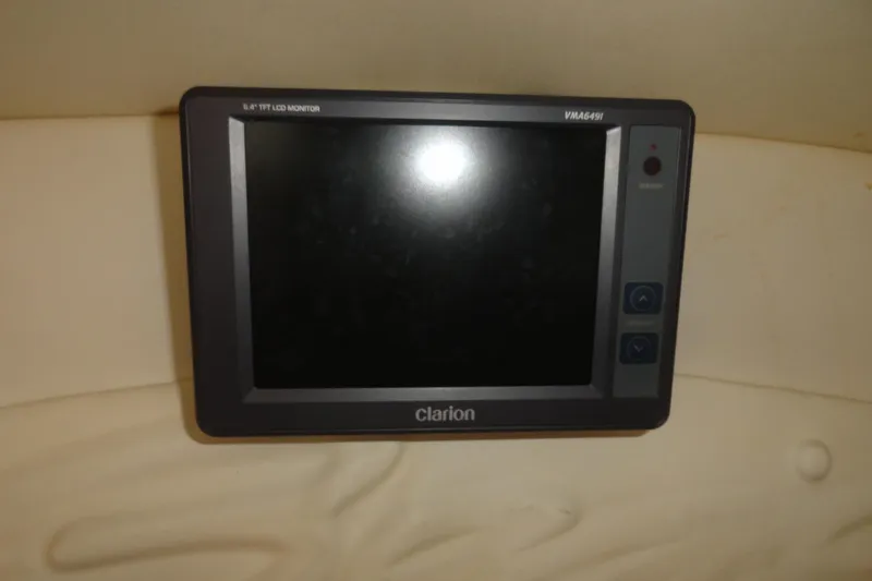 Slide: The Image of Clarion 6.4" TFT LCD monitor in 1998 Baja 29 Outlaw boat interior. - 20