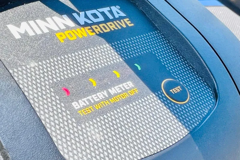 Slide: The Image of Minn Kota PowerDrive battery meter on 2024 Tracker Targa V-18 Combo boat. - 30