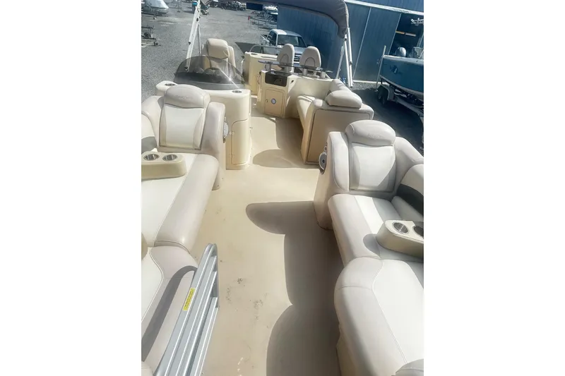 Slide: The Image of 2011 Godfrey Aqua Patio 240 Pontoon with spacious seating and modern design. - 12