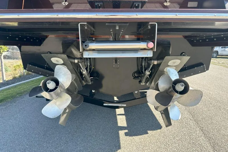 Slide: The Image of 2023 StanCraft 380 Rivelle boat propellers and stern view. - 8